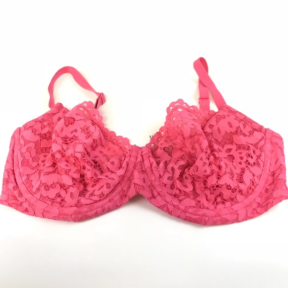 Victoria Secret PINK Bra Unlined Pink Floral Lace